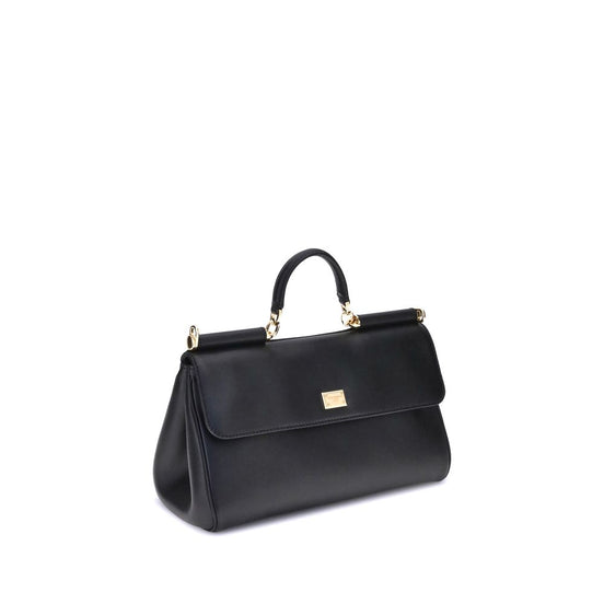 Τσάντα Ώμου Dolce & Gabbana Μαύρο Δέρμα Μόσχου Bos Taurus
