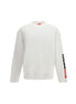 Diesel White Cotton Sweatshirt