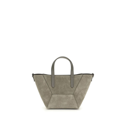 Brunello Cucinelli Brown Calf Leather Bos Taurus Shoulder Bag