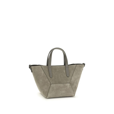 Brunello Cucinelli Beige Calf Leather Bos Taurus Shoulder Bag