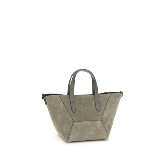 Brunello Cucinelli Beige Calf Leather Bos Taurus Shoulder Bag