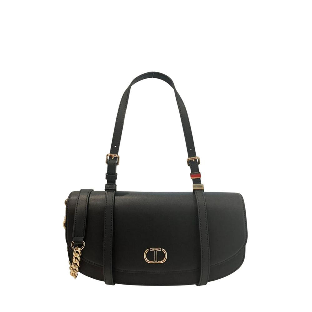 Twinset Black PU Women Shoulder Bag
