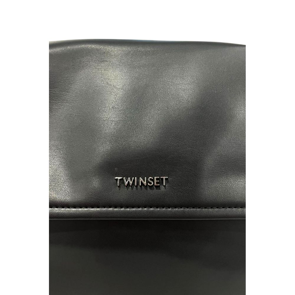 Τσάντα Χειρός Γυναικεία Twinset Μαύρη από PU