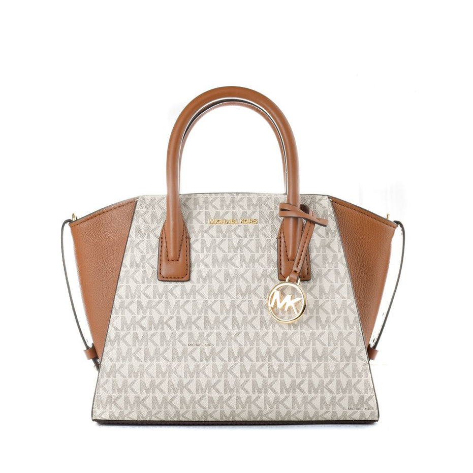 Μπεζ Υφασμάτινη Τσάντα Χειρός Michael Kors