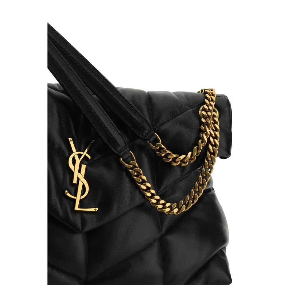 Saint Laurent Black Lamb Leather Shoulder Bag