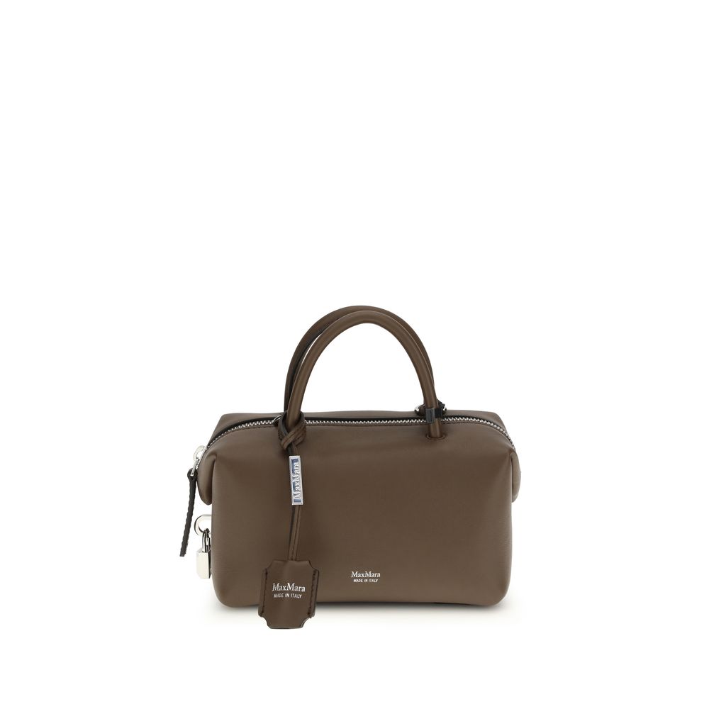 Δερμάτινη Τσάντα Χειρός Max Mara Bos Taurus Καφέ