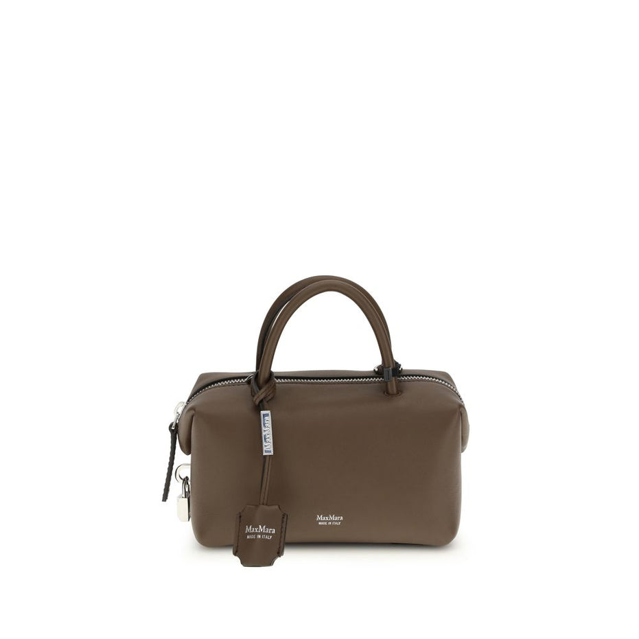 Δερμάτινη Τσάντα Χειρός Max Mara Bos Taurus Καφέ