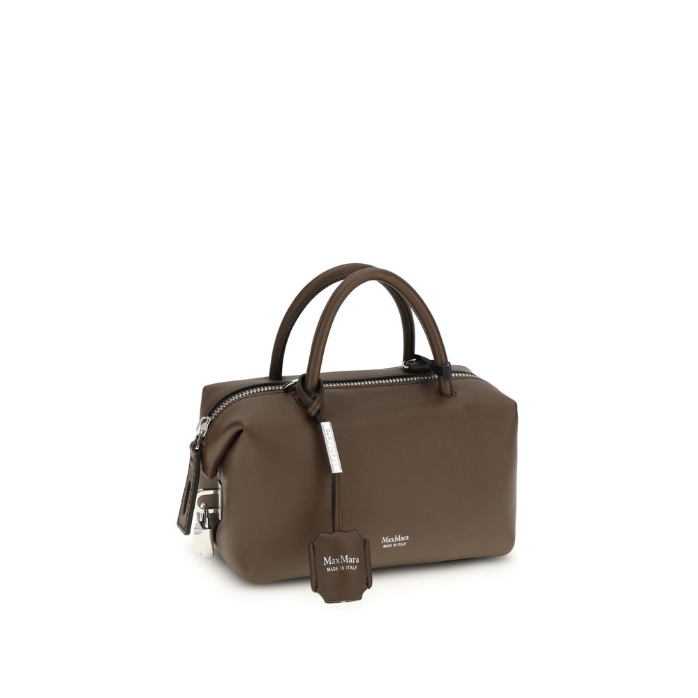 Δερμάτινη Τσάντα Χειρός Max Mara Bos Taurus Καφέ
