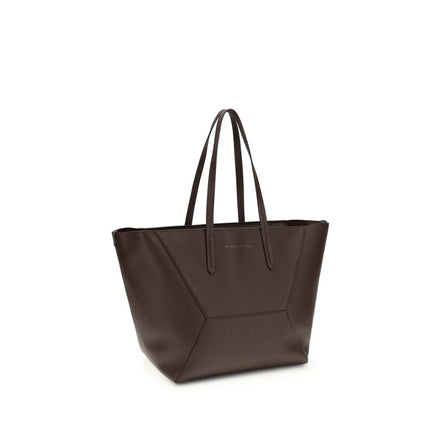 Brunello Cucinelli Brown Calf Leather Bos Taurus Shoulder Bag