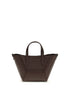Brunello Cucinelli Bordeaux Calf Leather Bos Taurus Shoulder Bag