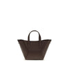 Brunello Cucinelli Bordeaux Calf Leather Bos Taurus Shoulder Bag