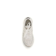 Brunello Cucinelli White Calf Leather Bos Taurus Low Top Sneakers