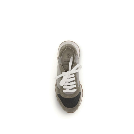 Brunello Cucinelli Bicolor Calf Leather Bos Taurus Athletic Sneakers