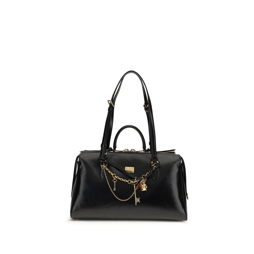 Τσάντα Ώμου Dolce & Gabbana Μαύρο Δέρμα Μόσχου Bos Taurus