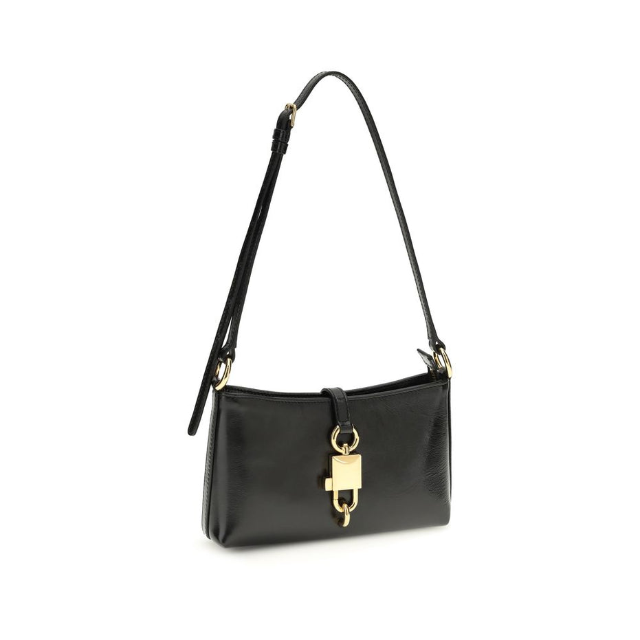 Dolce & Gabbana Μαύρη Δερμάτινη Τσάντα Ώμου από Δέρμα Μοσχαριού (Bos Taurus)