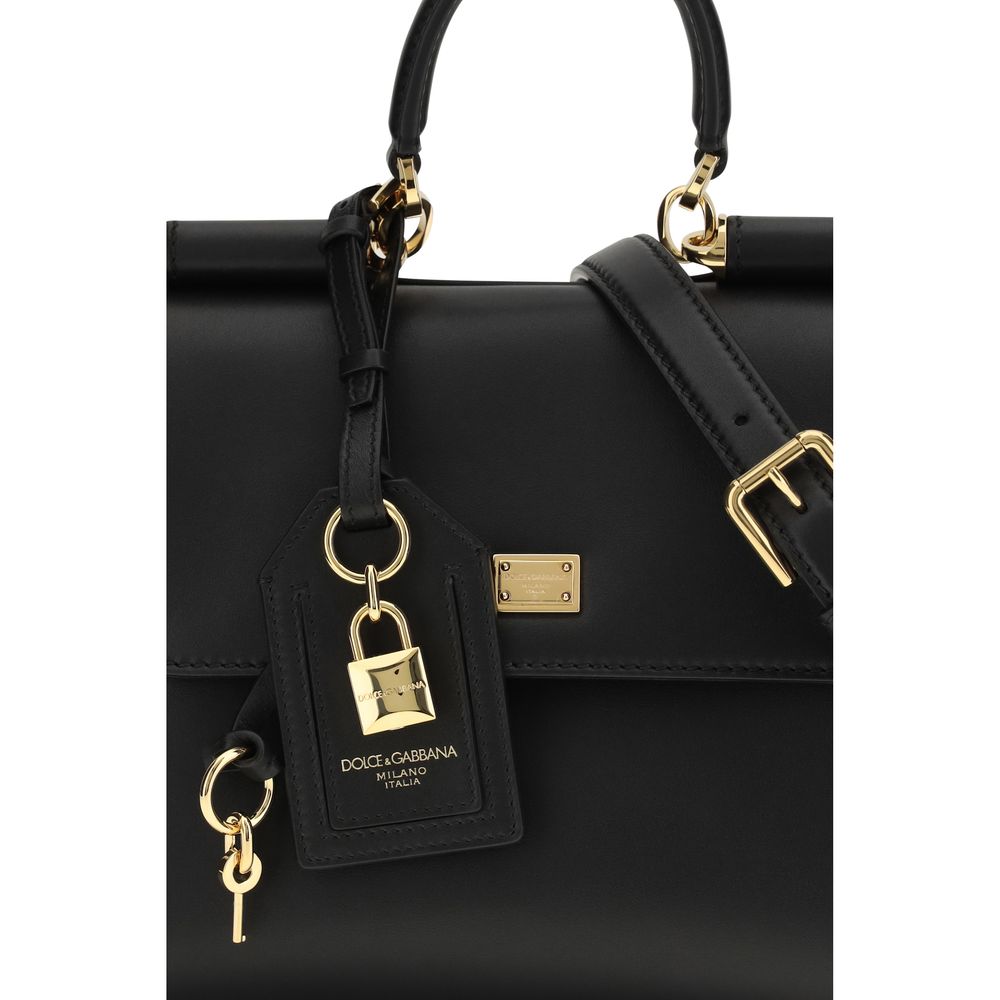Τσάντα Ώμου Dolce & Gabbana Μαύρο Δέρμα Μόσχου Bos Taurus