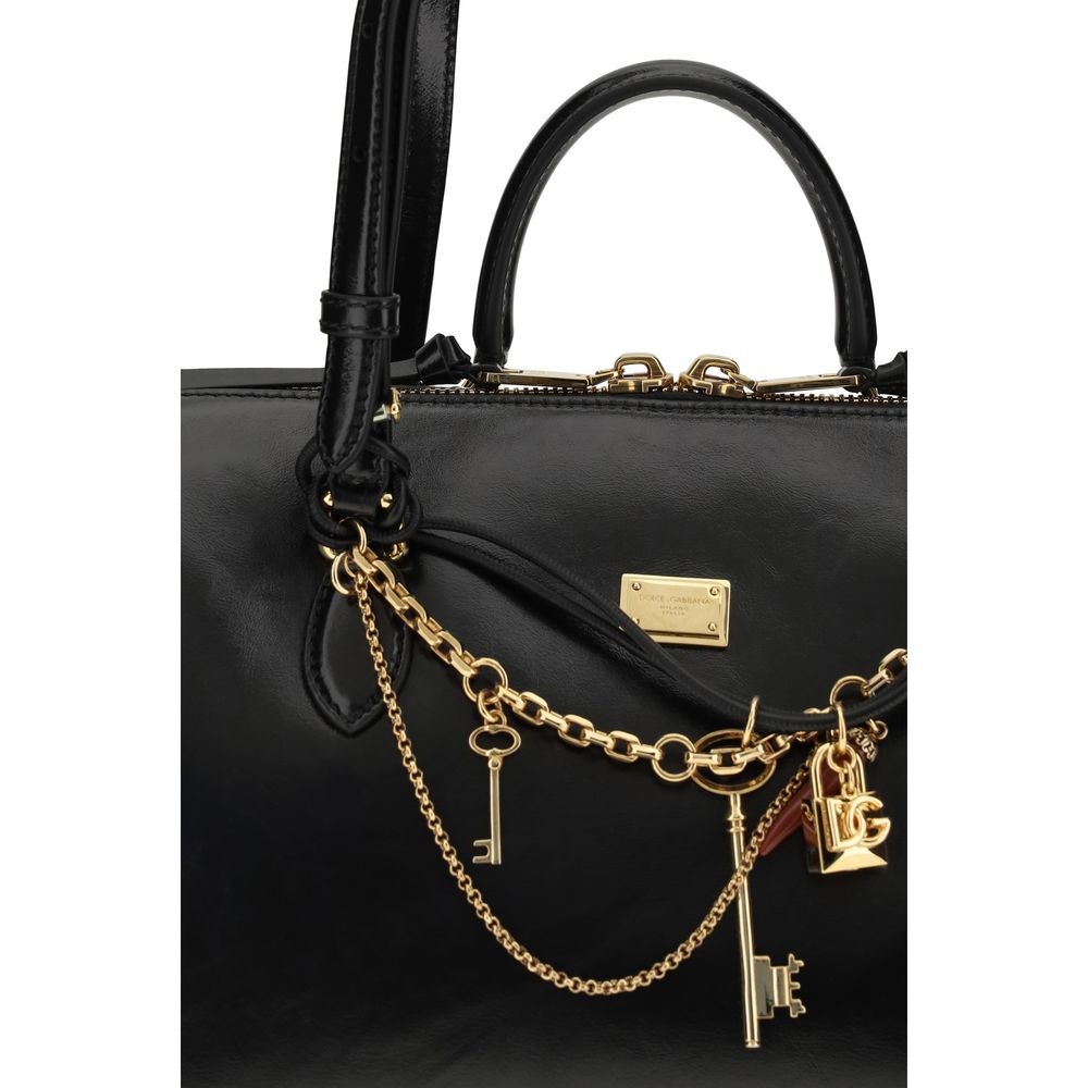 Τσάντα Ώμου Dolce & Gabbana Μαύρο Δέρμα Μόσχου Bos Taurus