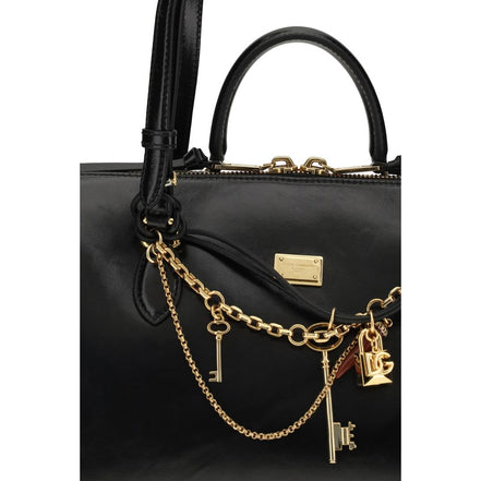 Τσάντα Ώμου Dolce & Gabbana Μαύρο Δέρμα Μόσχου Bos Taurus