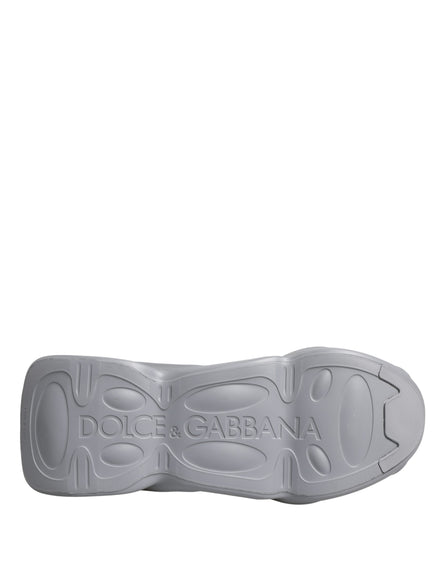Dolce & Gabbana Gray Slip On Wave Low Top Sneakers
