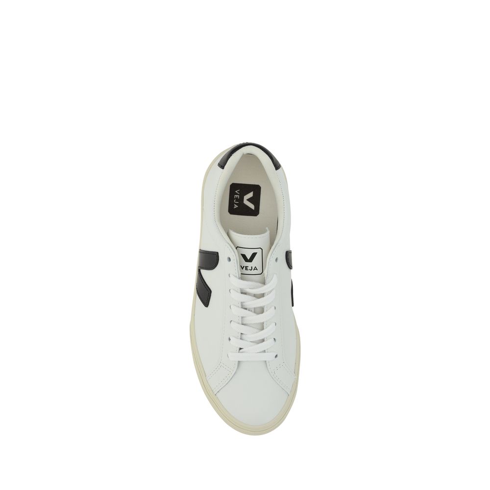 Veja White Calf Leather Bos Taurus Sneakers