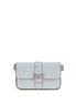 PINKO Blue Calf Leather Bos Taurus Shoulder Bag