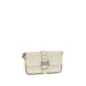 PINKO White Calf Leather Bos Taurus Shoulder Bag