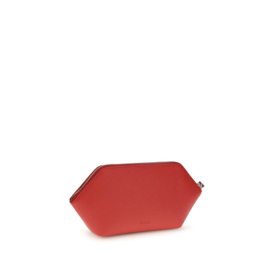 Ganni Πολύχρωμο Τσαντάκι Clutch από Ανακυκλωμένο Δέρμα