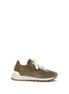 Brunello Cucinelli Brown Calf Leather Bos Taurus Platform Sneakers