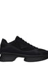 Prada Black Fabric Low Top Sneakers