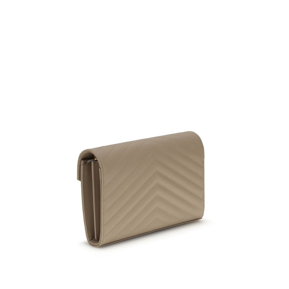 Saint Laurent Beige Calf Leather Bos Taurus Shoulder Bag