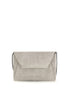Brunello Cucinelli Gray Calf Leather Bos Taurus Shoulder Bag