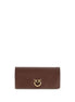 PINKO Bordeaux Calf Leather Bos Taurus Clutch Bag