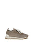 Brunello Cucinelli Beige Cotton Chunky Sneakers