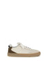 Brunello Cucinelli Beige Calf Leather Bos Taurus Low Top Sneakers