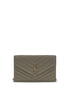 Saint Laurent Gray Calf Leather Bos Taurus Wallet