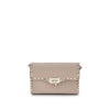 Valentino Garavani Beige Calf Leather Bos Taurus Shoulder Bag