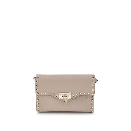 Valentino Garavani Beige Calf Leather Bos Taurus Shoulder Bag