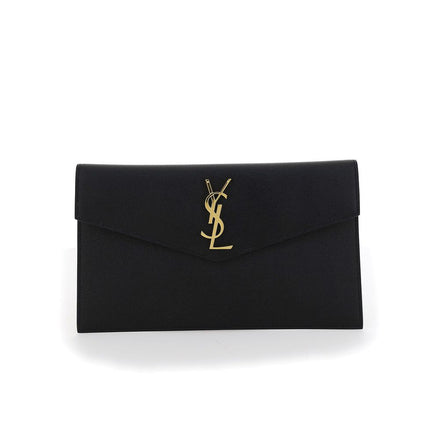 Πορτοφόλι Saint Laurent από μαύρο δέρμα μοσχαριού Bos Taurus