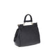 Dolce & Gabbana Black Calf Leather Bos Taurus Shoulder Bag