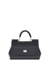 Dolce & Gabbana Black Calf Leather Bos Taurus Handbag