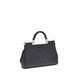 Dolce & Gabbana Black Calf Leather Bos Taurus Handbag