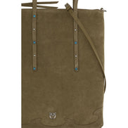 PINKO Bicolor Calf Leather Bos Taurus Shoulder Bag
