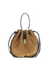 Ferragamo Brown Calf Leather Bos Taurus Backet Bag