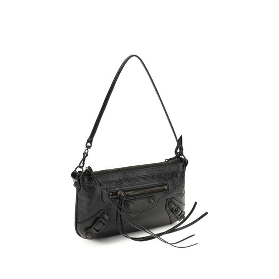 Balenciaga Black Lamb Ovis Aries Aries Shoulder Bag