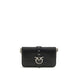 PINKO Black Calf Leather Bos Taurus Shoulder Bag