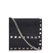 Valentino Garavani Black Calf Leather Bos Taurus Wallet