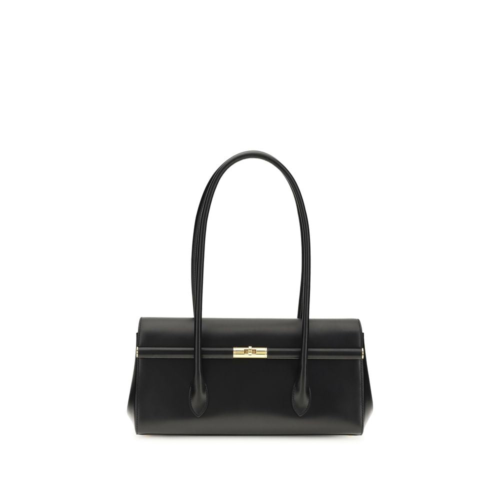 Dolce & Gabbana Μαύρη Δερμάτινη Τσάντα Ώμου από Δέρμα Μοσχαριού (Bos Taurus)