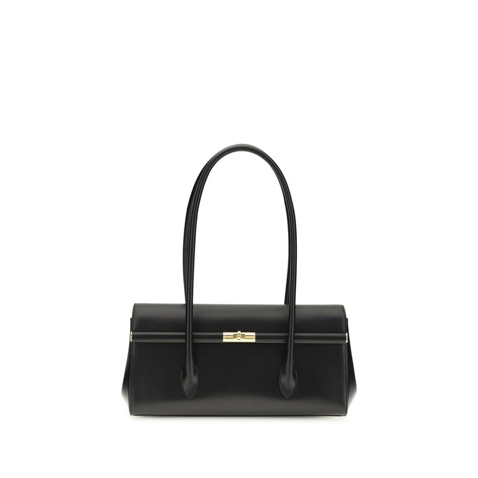 Dolce & Gabbana Μαύρη Δερμάτινη Τσάντα Ώμου από Δέρμα Μοσχαριού (Bos Taurus)