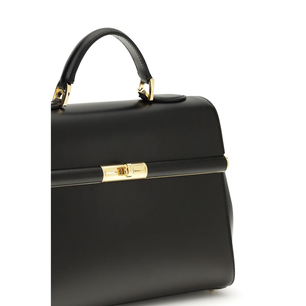 Dolce & Gabbana Μαύρη Δερμάτινη Τσάντα Ώμου από Δέρμα Μόσχου