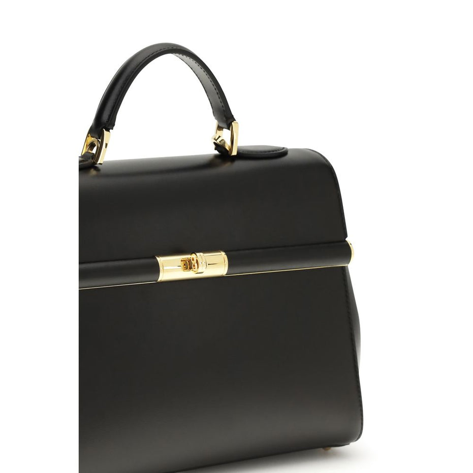 Dolce & Gabbana Μαύρη Δερμάτινη Τσάντα Ώμου από Δέρμα Μόσχου